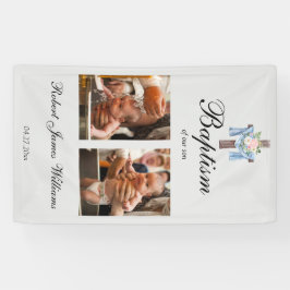 Aangepaste foto collage Doop Doop Achtergrond Spandoek