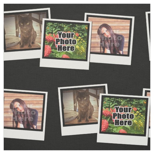 Aangepaste foto-collage drie foto-momentopname stof (Swatch)