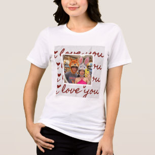 Aangepaste foto collage esthetische koppel T-shirt