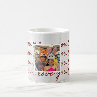 Aangepaste foto collage esthetische koppel T-shirt Koffiemok