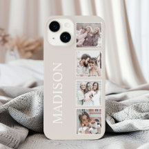 Aangepaste foto collage gepersonaliseerde beige