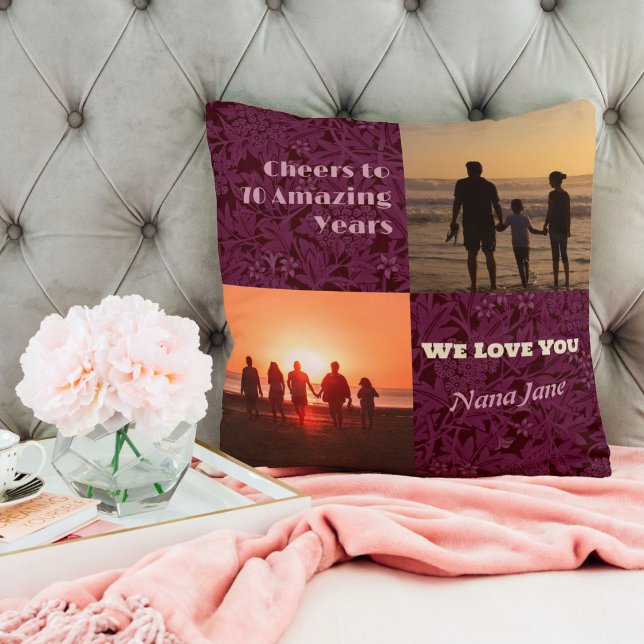 Aangepaste foto collage geschenken voor 70 jaar ou kussen (Gifts for 70 Year Old Woman)