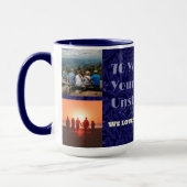 Aangepaste foto collage geschenken voor 70 jaar ou mok (Links)