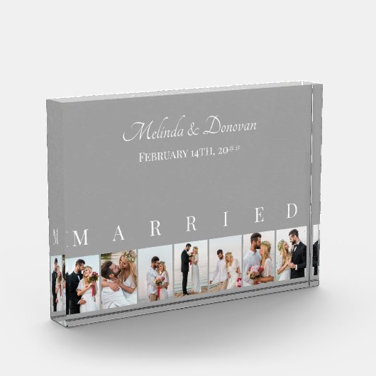 Aangepaste foto Collage Grijs 7 Afbeelding bruilof (Links)