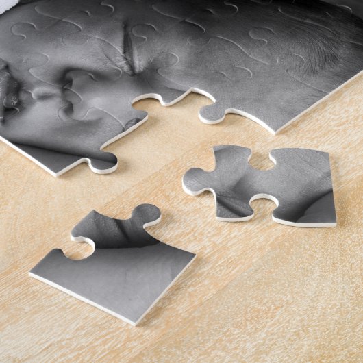 Aangepaste foto Collage Happy First Vaderdag Legpuzzel (Zijkant)