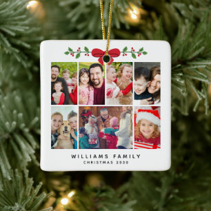 Aangepaste Foto Collage Kerst Ornament