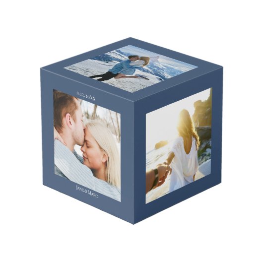 Aangepaste foto collage kubus (Voorkant hoekig)