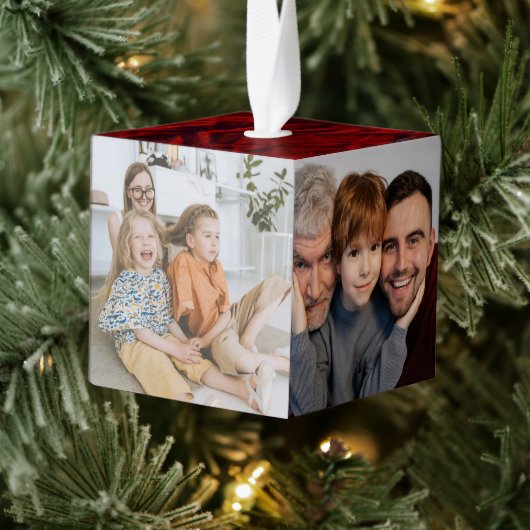 Aangepaste foto collage kubus, gepersonaliseerde f decoratie (Boom)