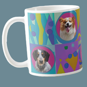 Aangepaste foto collage met honden I Mooie Puppy Koffiemok