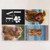Aangepaste foto-collage met liefde voor hondenlief legpuzzel (Horizontaal)