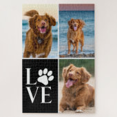 Aangepaste foto-collage met liefde voor hondenlief legpuzzel (Verticaal)