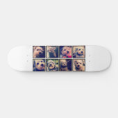 Aangepaste foto collage met vierkante foto's persoonlijk skateboard (Horizontaal)