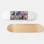 Aangepaste foto collage met vierkante foto's persoonlijk skateboard (Horizontaal)