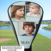 Aangepaste foto collage monogram gepersonaliseerd golfheadcover