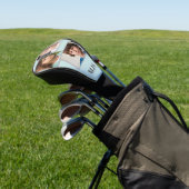 Aangepaste foto collage monogram gepersonaliseerd golfheadcover (Insitu)