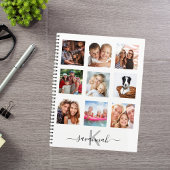 Aangepaste foto collage monogram wit 2026 planner