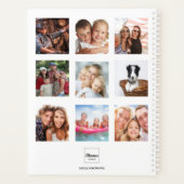 Aangepaste foto collage monogram wit 2026 planner (Achterkant)