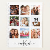 Aangepaste foto collage monogram wit 2026 planner (Voorkant)