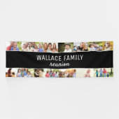 Aangepaste foto collage naam Familie reunion Banne Spandoek (Horizontaal)
