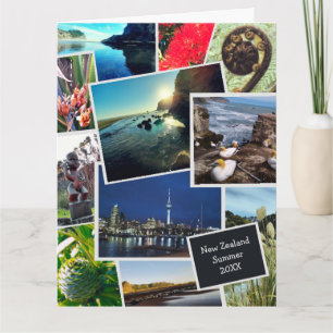 Aangepaste foto collage Nieuw-Zeeland vakantie gev Kaart