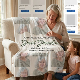 Aangepaste foto collage Oma Gepersonaliseerd Sherpa Deken
