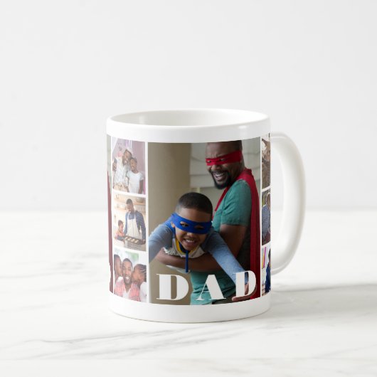 Aangepaste foto Collage Pap Vaderdag Koffiemok (Voorkant rechts)