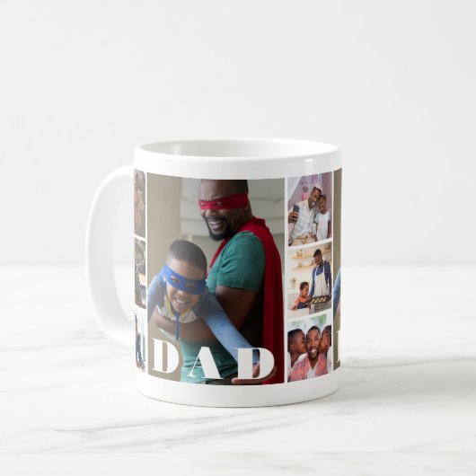 Aangepaste foto Collage Pap Vaderdag Koffiemok (Voorkant links)