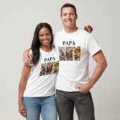 Aangepaste foto collage Papa – Persoonlijk cadeau T-shirt (Unisex)