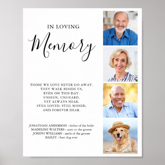 Aangepaste foto-collage Persoonlijke huwelijksherd Poster (Voorkant)