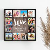 Aangepaste foto Collage Rustic Farmhouse Love Fami Afdruk