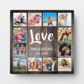 Aangepaste foto Collage Rustic Farmhouse Love Fami Fotoplaat (Voorkant)