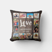 Aangepaste foto Collage Rustic Farmhouse Love Fami Kussen (Voorkant)