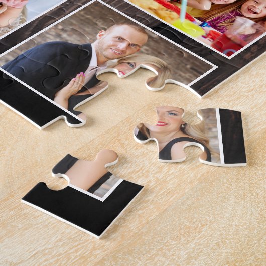 Aangepaste foto Collage Rustic Farmhouse Love Fami Legpuzzel (Zijkant)