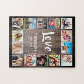 Aangepaste foto Collage Rustic Farmhouse Love Fami Legpuzzel (Horizontaal)