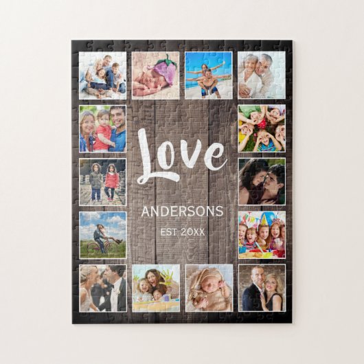 Aangepaste foto Collage Rustic Farmhouse Love Fami Legpuzzel (Verticaal)