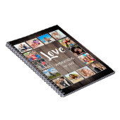 Aangepaste foto Collage Rustic Farmhouse Love Fami Notitieboek (Rechterzijde)