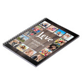 Aangepaste foto Collage Rustic Farmhouse Love Fami Notitieboek (Linkerzijde)
