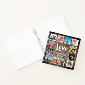 Aangepaste foto Collage Rustic Farmhouse Love Fami Notitieboek (Binnen)
