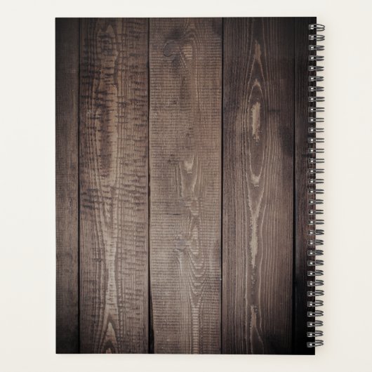 Aangepaste foto Collage Rustic Farmhouse Love Fami Planner (Achterkant)