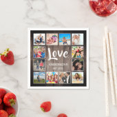 Aangepaste foto Collage Rustic Farmhouse Love Fami Servet (Insitu)