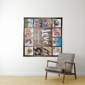 Aangepaste foto Collage Rustic Farmhouse Love Fami Wandkleed (In Situ (horizontaal))
