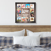 Aangepaste foto collage rustieke boerderij liefde canvas afdruk (Insitu (Slaapkamer))