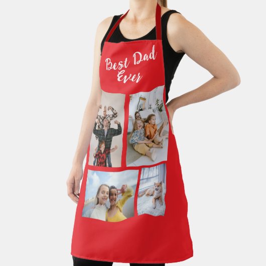 Aangepaste foto collage Schort voor grootouder pap (Insitu)