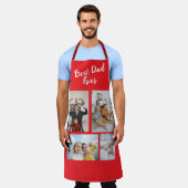 Aangepaste foto collage Schort voor grootouder pap (Gedragen)