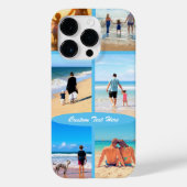 Aangepaste foto Collage Tekst iPhone Case Uw foto' (Achterkant)