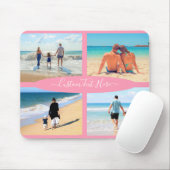 Aangepaste foto Collage Text Family Love Persoonli Muismat (Met muis)