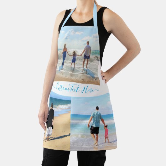 Aangepaste foto Collage Text Schort Je foto's Gift (Insitu)