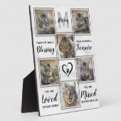 Aangepaste foto collage uniek huisdier herdenkings fotoplaat (Zijkant)