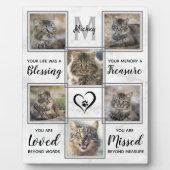 Aangepaste foto collage uniek huisdier herinnering fotoplaat (Voorkant)