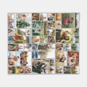 Aangepaste foto collage van 42 foto's fleece deken (Voorkant (Horizontaal))